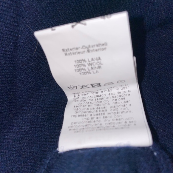 NWOT Men’s navy wool hoodie - Picture 4 of 5